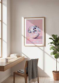 A magical disco ball sparkles in soft pastel tones.-8