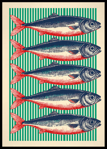Poster Retro Fish Harmony