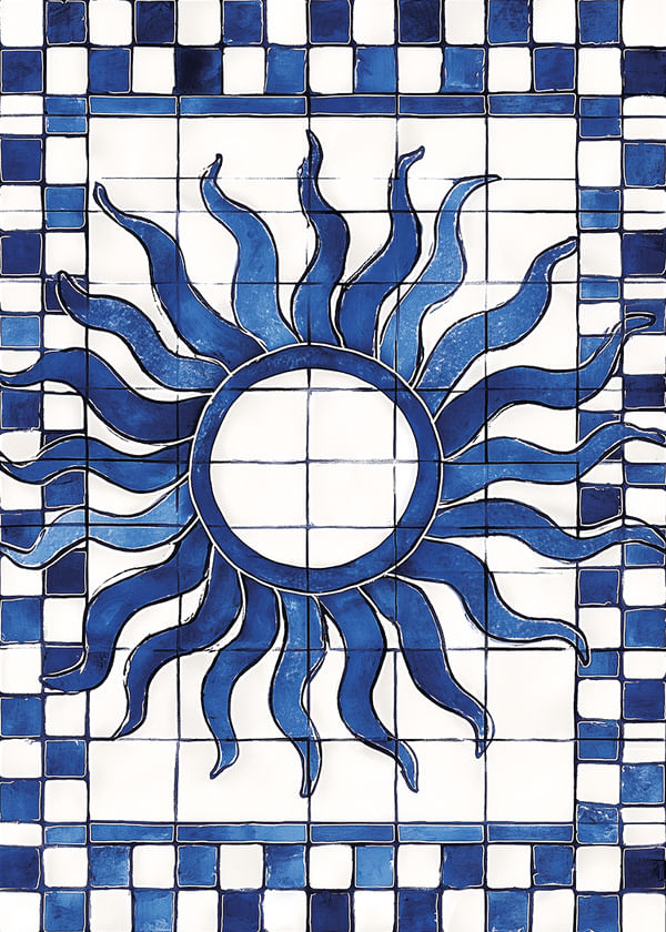 Poster Blue Flame Radiance