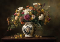 Una composizione floreale che diffonde una bellezza senza tempo.-3