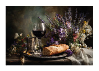 Poster Rustic Lavender Serenity