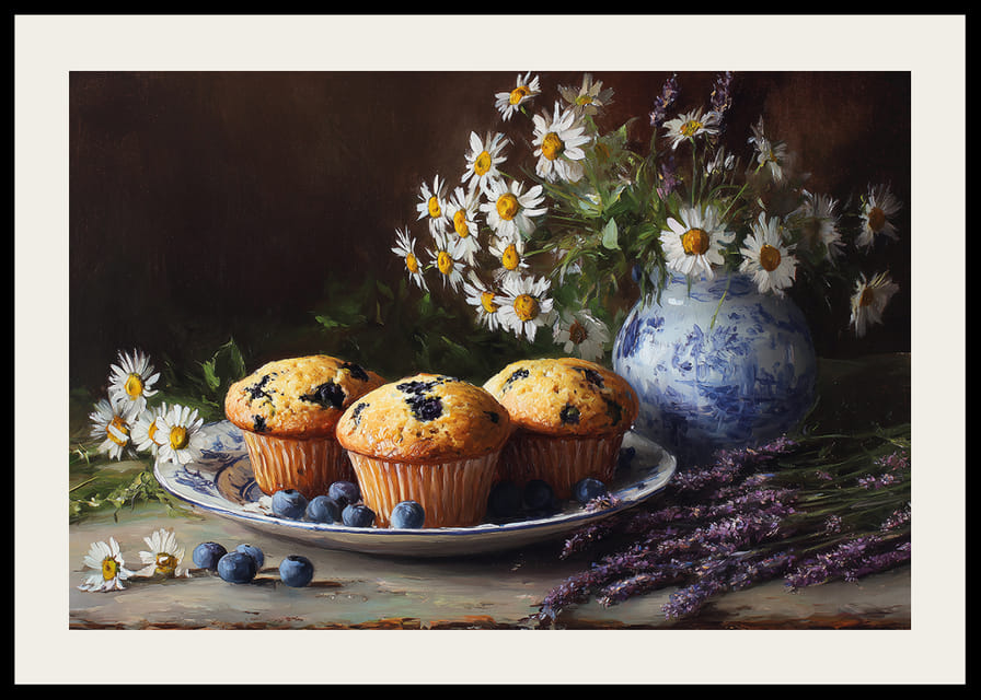 Les fleurs et les muffins créent une idylle rurale.-12