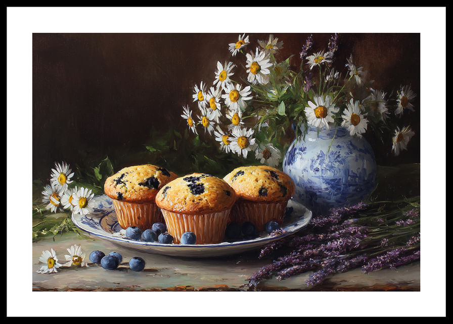 Kvety a muffiny vytvárajú vidiecku idylku.-12