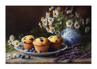 Flowers and muffins create a rural idyll.-1