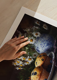 Flowers and muffins create a rural idyll.-9