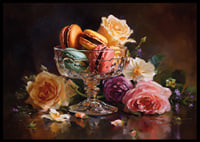 A work of art of macarons and roses in perfect harmony.-6