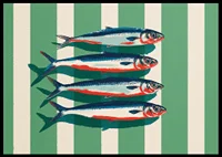 Colorful sardines arrange themselves in perfect symmetry.-6