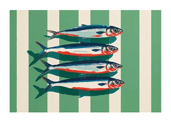 Plakat Retro Fish Symphony