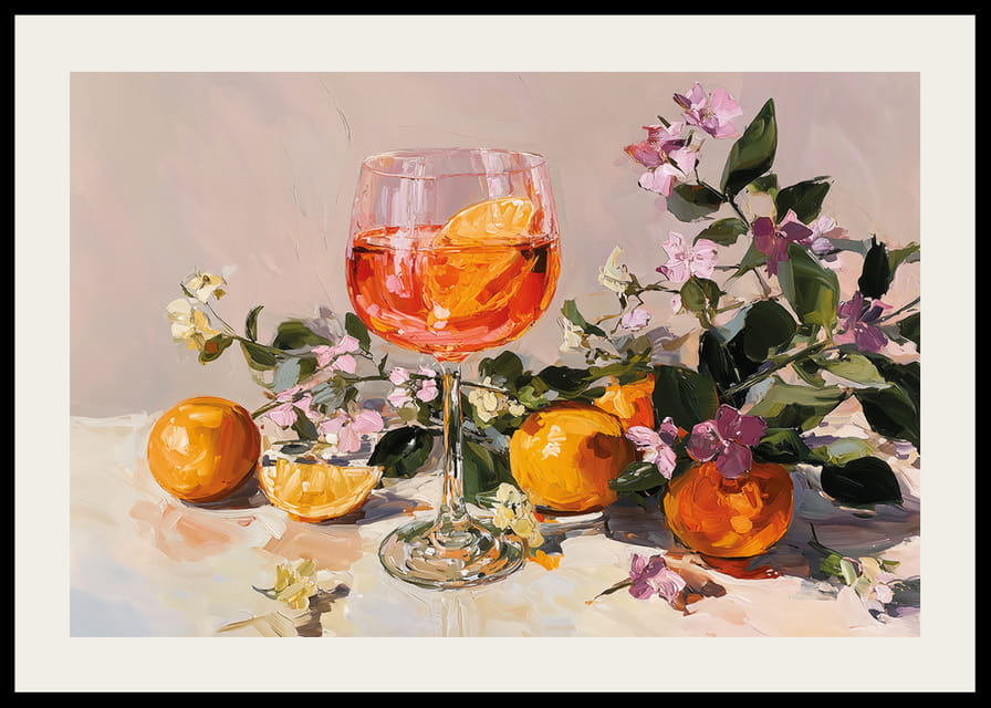 Un bicchiere pieno di agrumi e fiori crea vivacità ed eleganza.-12