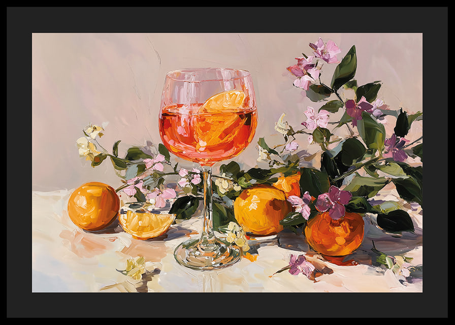 Ett glas fyllt med citrus och blommor skapar livfullhet och elegans.-12