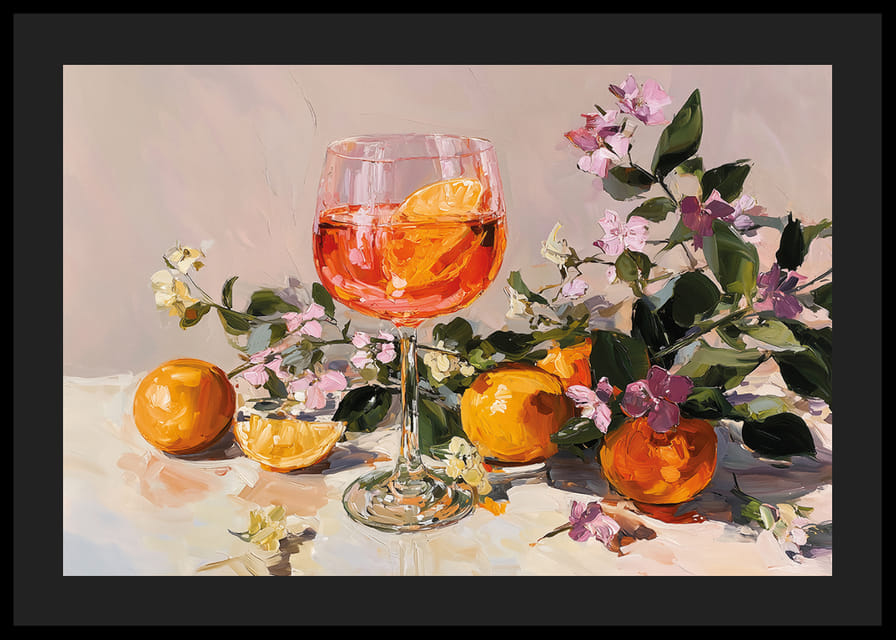 Un bicchiere pieno di agrumi e fiori crea vivacità ed eleganza.-12