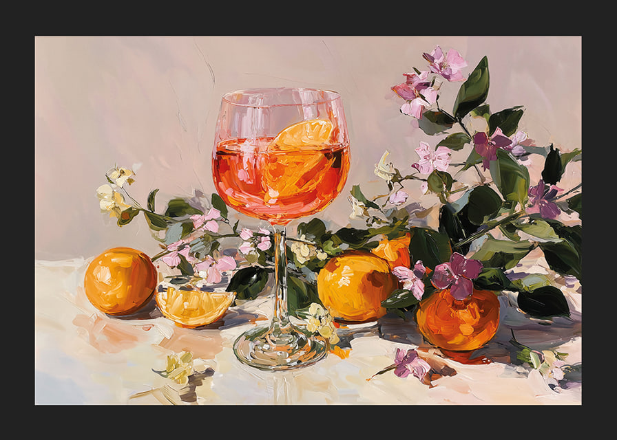 Ett glas fyllt med citrus och blommor skapar livfullhet och elegans.-12