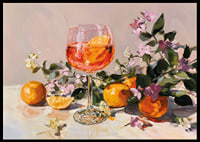 Ett glas fyllt med citrus och blommor skapar livfullhet och elegans.-6