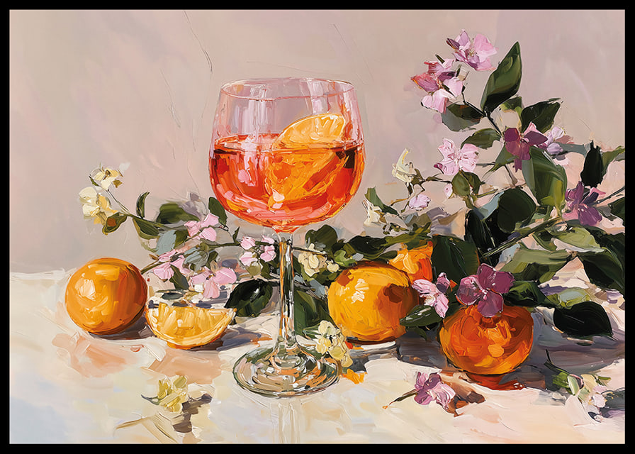 Ett glas fyllt med citrus och blommor skapar livfullhet och elegans.-12