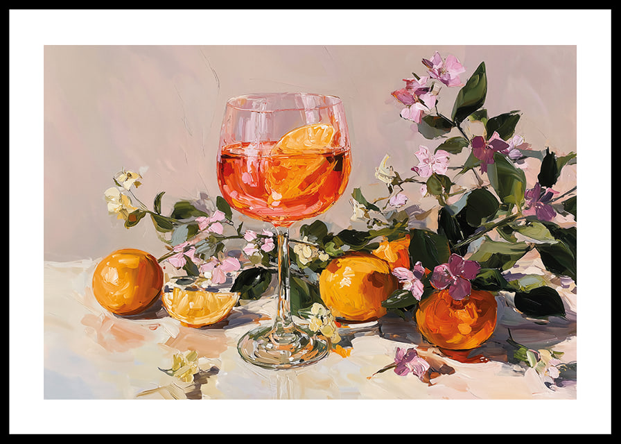 Ett glas fyllt med citrus och blommor skapar livfullhet och elegans.-12