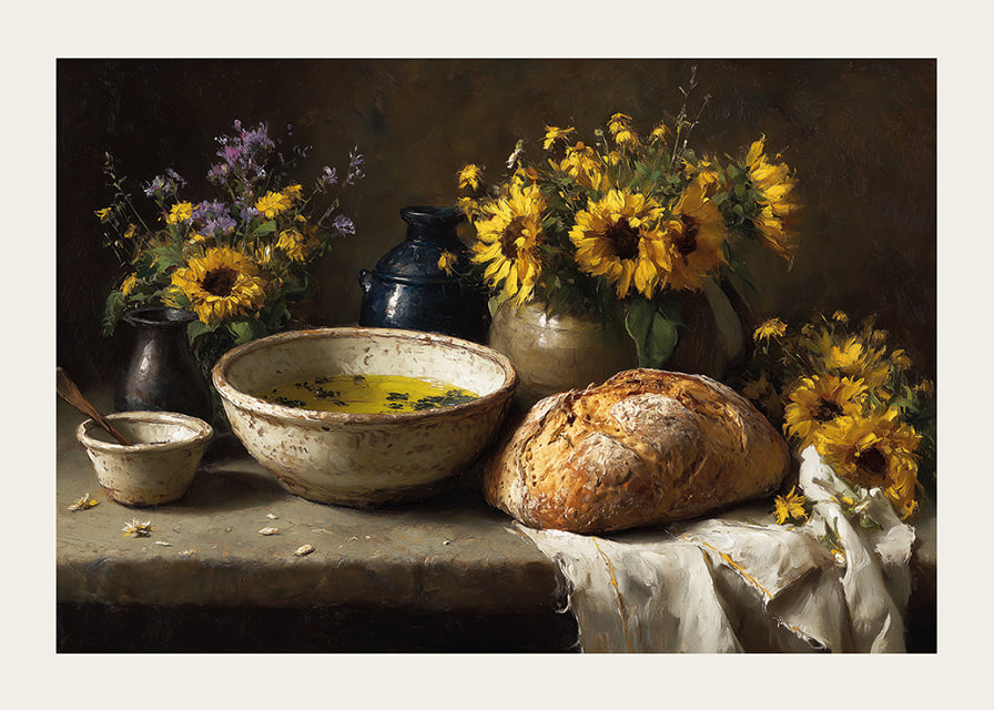 Sparkling flowers and bread in a warm and down-to-earth atmosphere.-12