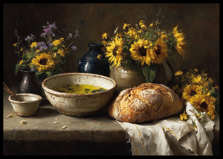 Sparkling flowers and bread in a warm and down-to-earth atmosphere.-12