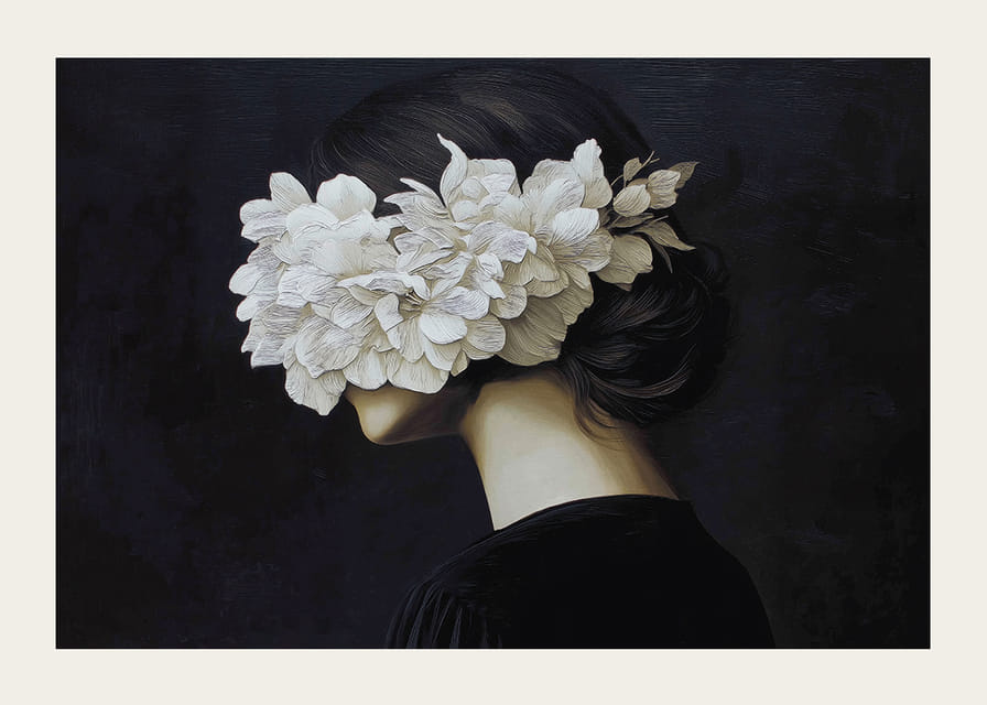 A silhouette enveloped in blooming beauty creates mystery.-12