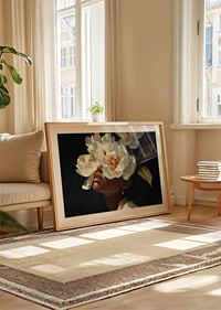 A mysterious beauty is hidden behind an enchanting bouquet of flowers.-8
