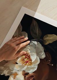 A mysterious beauty is hidden behind an enchanting bouquet of flowers.-9