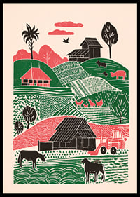 Vibrant landscapes of lush fields and rolling hills.-0
