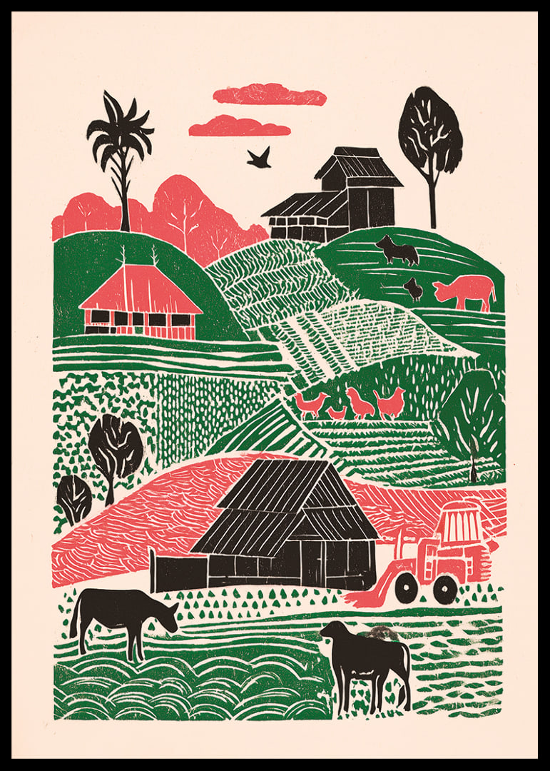 Vibrant landscapes of lush fields and rolling hills.-12