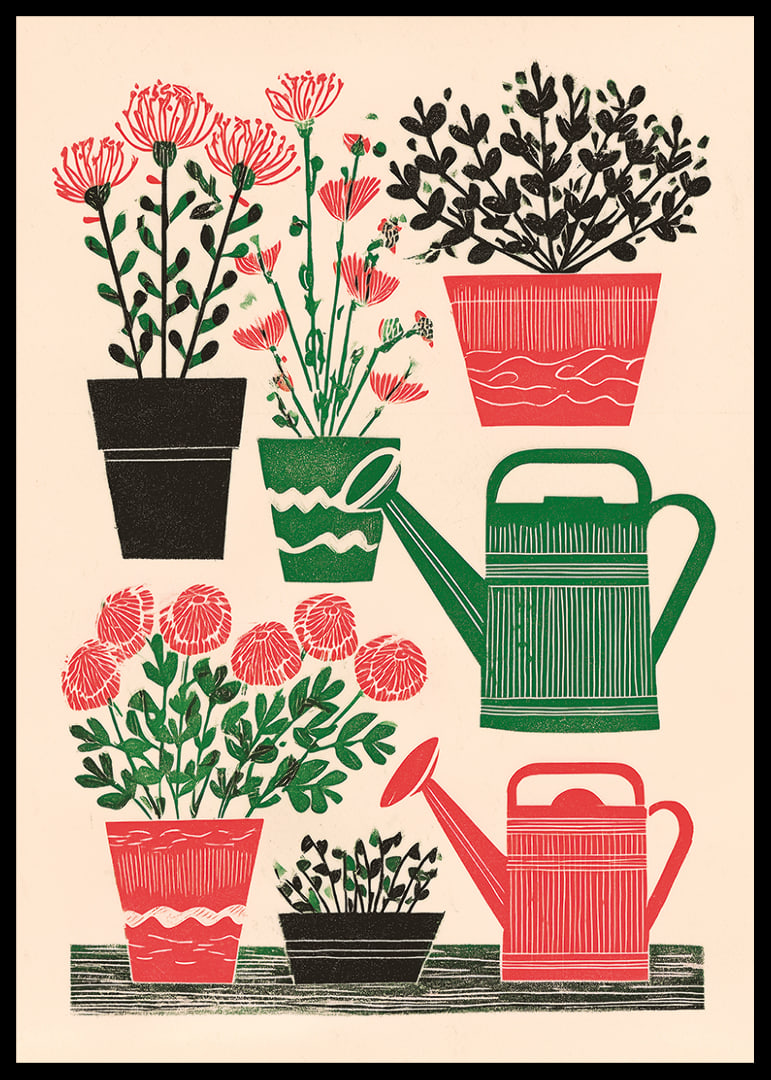 Vibrant plants in colorful pots spread joy and harmony.-12