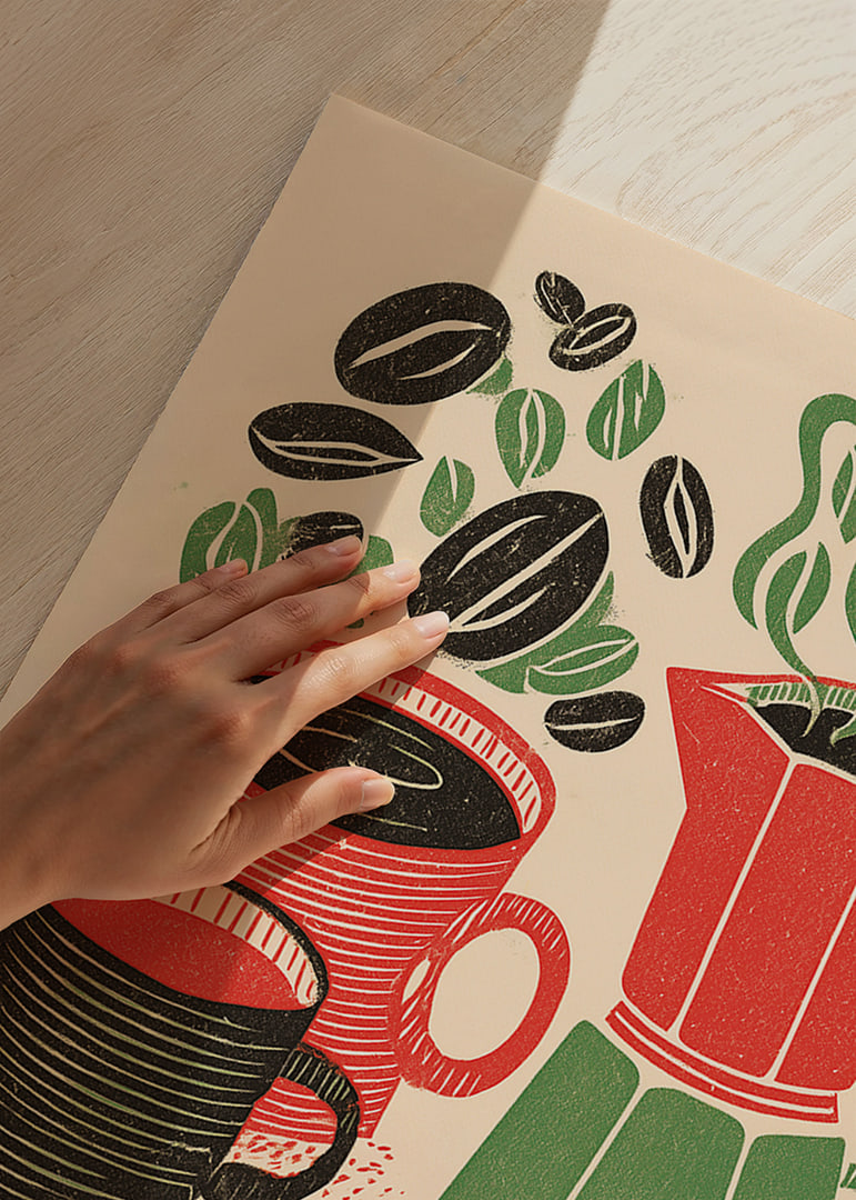Colorful coffee scene with fragrant drinks-12