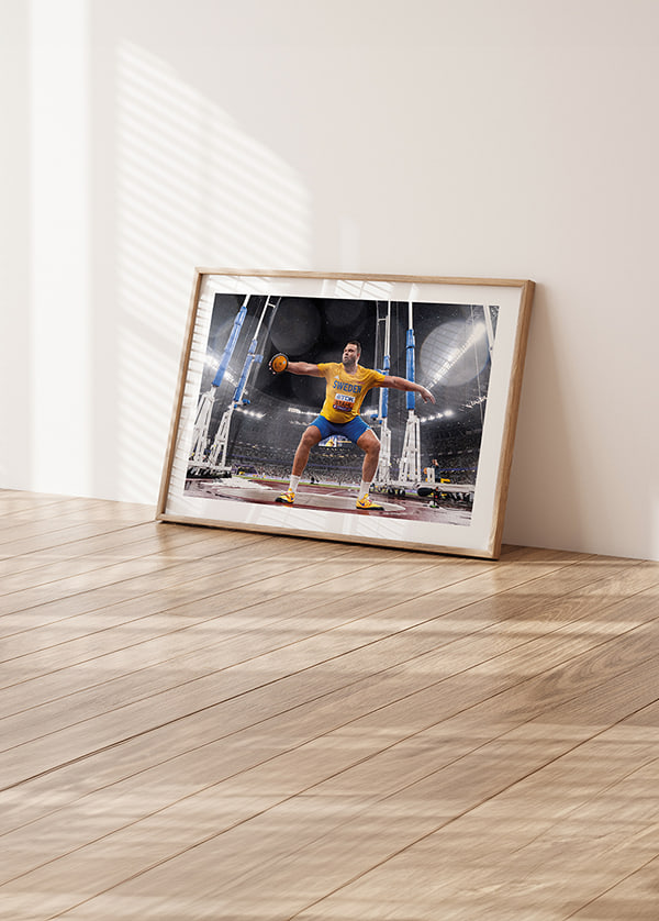 Poster Daniel Ståhl 2025 World Athletics Championships Tokyo crossfade