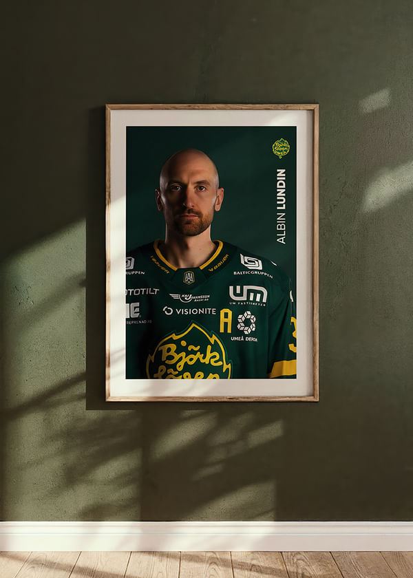 Poster Albin Lundin #33 Björklöven 2025/2026 crossfade