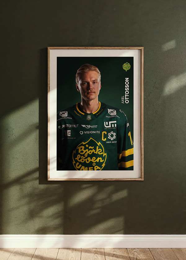 Poster Axel Ottosson #18 Björklöven 2025/2026 crossfade