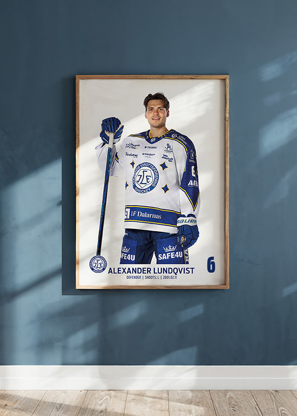 Poster Alexander Lundqvist #6 Leksands IF 2025/2026 crossfade