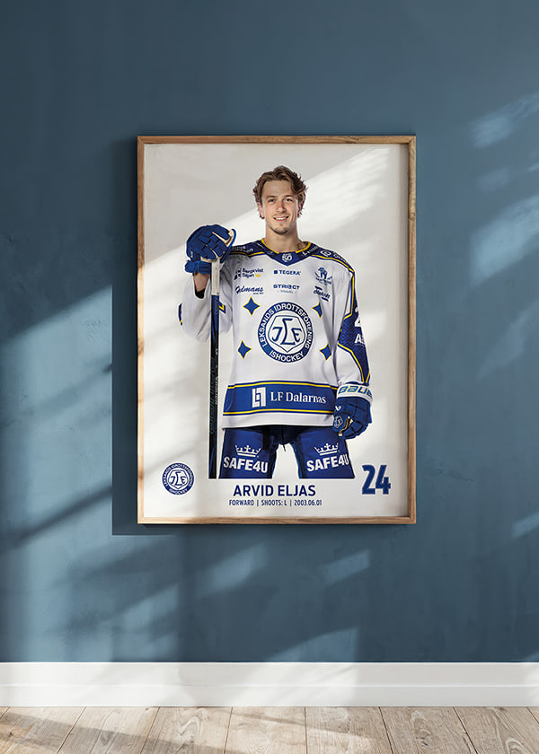 Poster Arvid Eljas #24 Leksands IF 2025/2026 crossfade