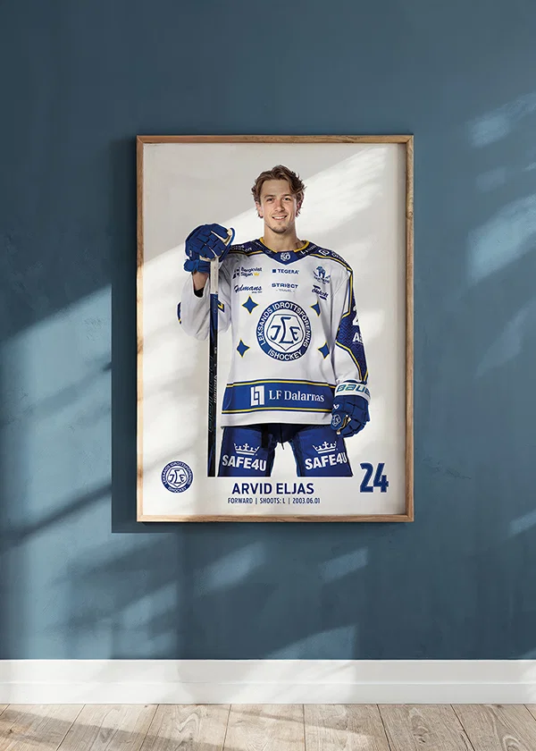 Poster Arvid Eljas #24 Leksands IF 2025/2026 crossfade