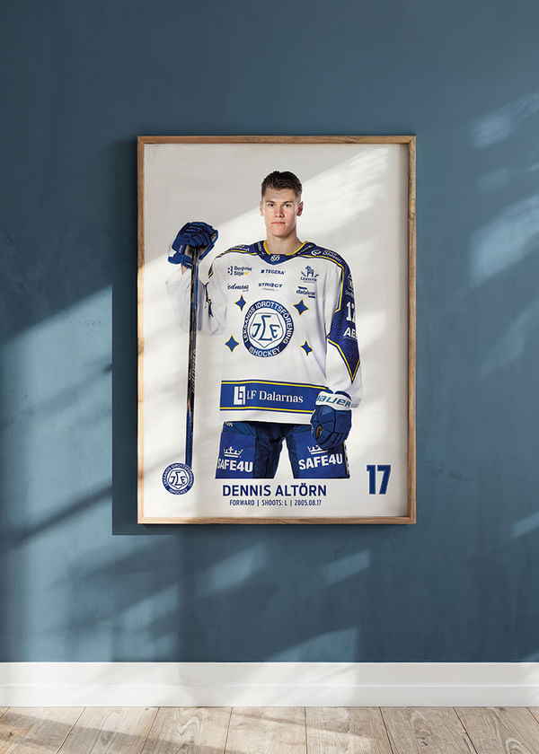 Poster Dennis Altörn #17 Leksands IF 2025/2026 crossfade