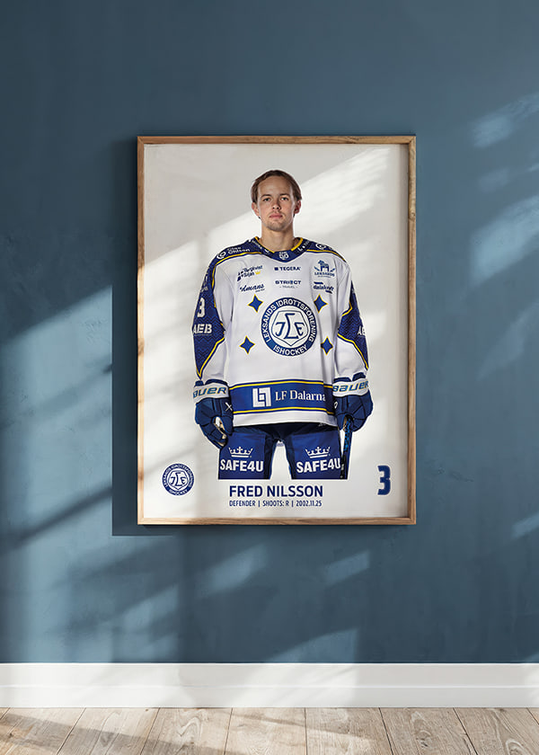 Poster Fred Nilsson #2 Leksands IF 2025/2026 crossfade