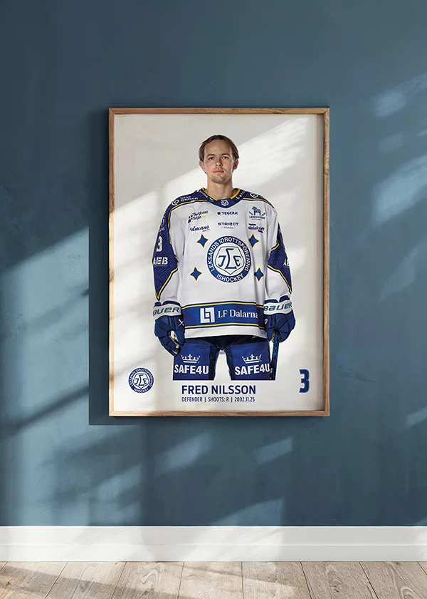 Poster Fred Nilsson #2 Leksands IF 2025/2026 crossfade