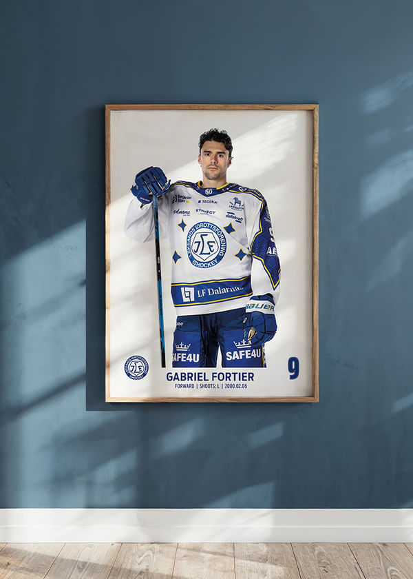 Poster Gabriel Fortier #9 Leksands IF 2025/2026 crossfade
