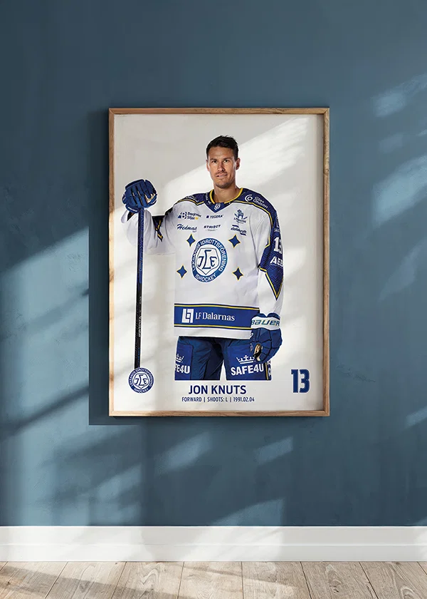 Poster Jon Knuts #13 Leksands IF 2025/2026 crossfade
