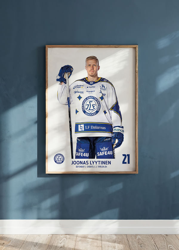 Poster Joonas Lyytinen #21 Leksands IF 2025/2026 crossfade
