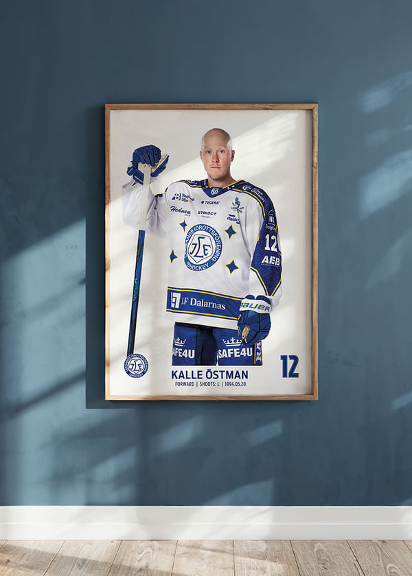Poster Kalle Östman #12 Leksands IF 2025/2026 crossfade