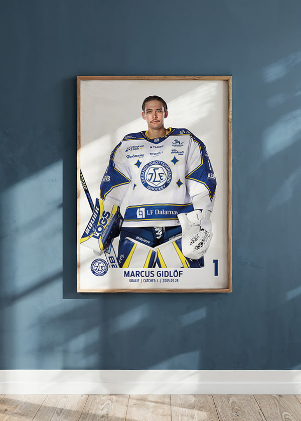 Poster Marcus Gidlöf #1 Leksands IF 2025/2026 crossfade