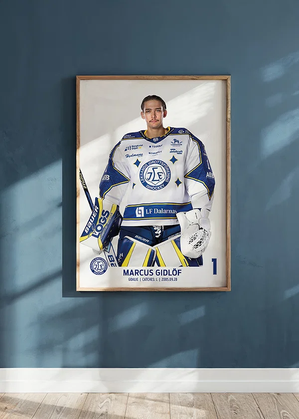 Poster Marcus Gidlöf #1 Leksands IF 2025/2026 crossfade