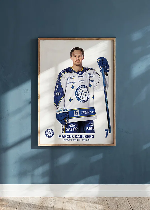 Poster Marcus Karlberg #7 Leksands IF 2025/2026 crossfade