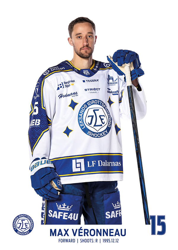 Poster Max Véronneau #15 Leksands IF 2025/2026