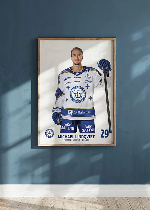 Poster Michael Lindqvist #29 Leksands IF 2025/2026 crossfade
