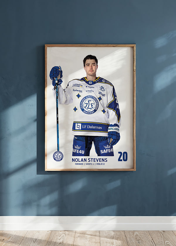 Poster Nolan Stevens #20 Leksands IF 2025/2026 crossfade