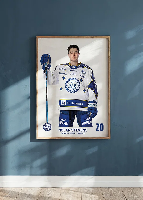 Poster Nolan Stevens #20 Leksands IF 2025/2026 crossfade