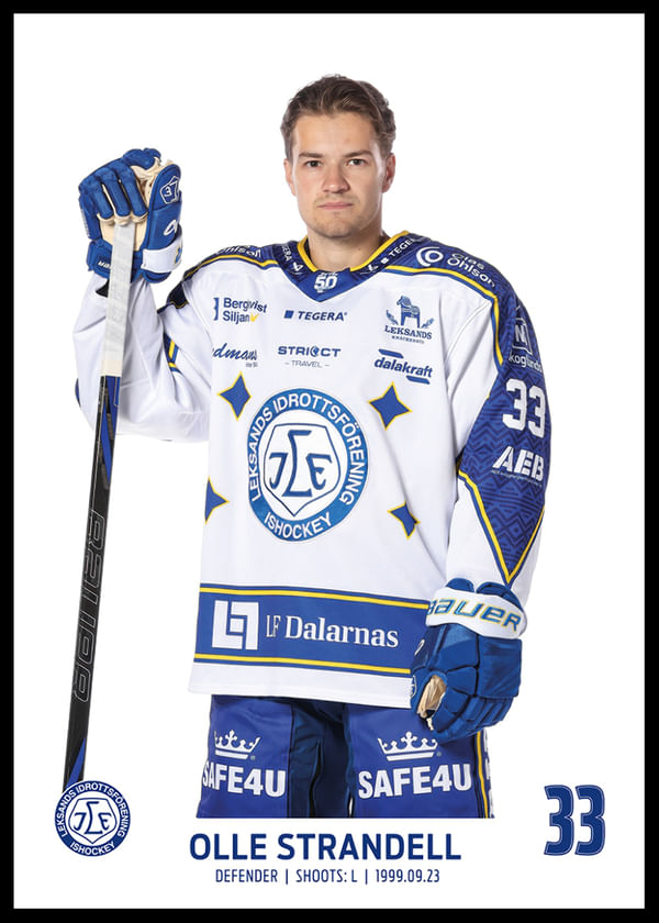 Poster Olle Strandell #33 Leksands IF 2025/2026