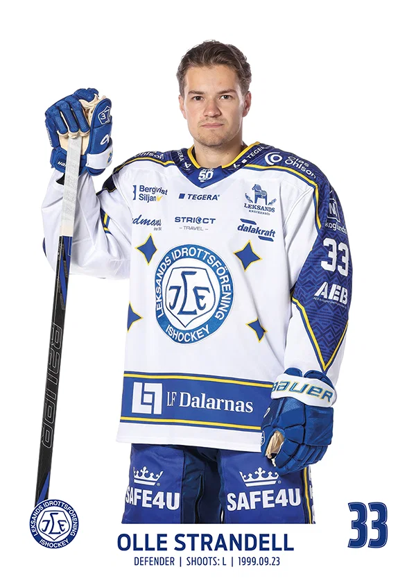 Poster Olle Strandell #33 Leksands IF 2025/2026